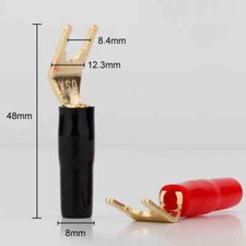 Hi-end Pure Copper Y Shape Plug Connector Hi-Fi Audio Speaker Cable Terminals picture