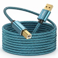 GGMTY 6ft USB Printer Cable, Nylon Braided 2.0 Type A to B Male 6FT, Blue picture
