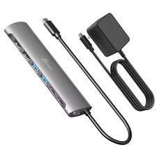 j5create - USB-C 7-Port Hub 5A2C with DC Power Adapter - Space Gray picture
