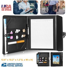PU Leather Business Padfolio Portfolio Organizer Folder Resume for iPad/Document picture