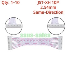 lots 10-pin 10 cm 2.54mm JST-XH same-orientation female-to-female ribbon cable picture