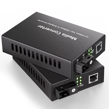 a Pair Single Mode Bidi Fiber to Ethernet Media Converter SMF Single SC Fiber... picture