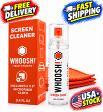 WHOOSH Screen Shine Go XL - 3.4 fl oz with Microfiber Cloth - Powerful Streak-F picture