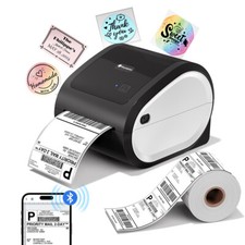 Phomemo 4X6 Shipping Label Printer Thermal Printer Build-in Holder +500PCS Paper picture