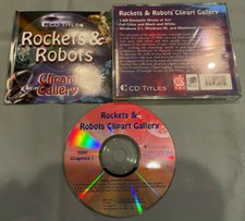 Rockets & Robots Clipart Gallery - 1996 PC Computer CD Titles Software in Case picture