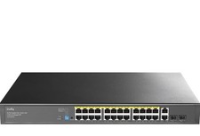 CUDY 24 Port Rack Mount Gigabit PoE+ Switch 300Watt With 2 SFP and 2 Uplink Port picture