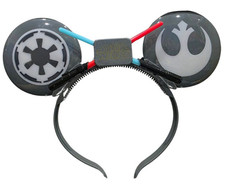 Disney Parks Star Wars Lightsaber Light-Up Glow Mickey Mouse Ear Headband picture