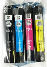 SET of 4 New Genuine SEALED BAG Epson 702-I Inkjet Cartridges No Box INITIAL picture