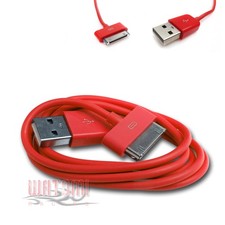 100X 6FT USB 30PIN RED CABLE DATA CHARGER FOR GALAXY TAB 7.0 PLUS 8.9 10.1 picture