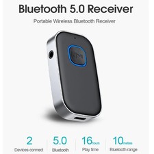 J22 Bluetooth 5.0 Receiver Car, Noise Cancelling Bluetooth AUX Adapter New picture