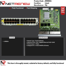 J9986A   HP ARUBA 10/100/1000BASE-T PoE+ V3 Module  24 Ports picture