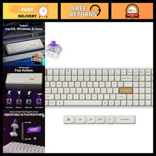 Wireless 96% Mechanical Keyboard with Number Pad, Hall Effect Switches, QMK, Blu picture