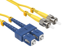 2m OS2 SC to ST UPC Duplex Corning Fiber Optic Cable SingleMode 9/125 OFNR Ra... picture