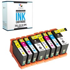 CMYi 8PK Compatible Series 33 34 Ink Cartridge fits Dell V525w, V725w All-In-One picture