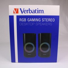 Verbatim RGB Gaming Stereo Desktop Speakers Bluetooth 5.0 USB Powered AUX 10W RG picture