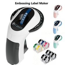 Compatible DYMO Embossing Label Maker Retro Manual w/ 5/6/10X DYMO Label Tapes picture