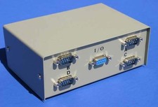 DB9 ABCD 4-Male 1-Female Ports Switch Box picture