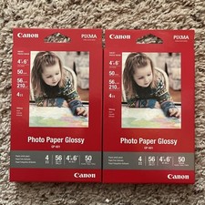 *Lot Of 2* Canon PixMA GP-601 / 4x6 inch Glossy Photo Paper - 2/50 sheets picture