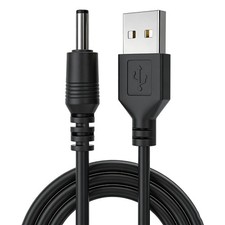 NSGWKZD 5V DC Power Cord, USB to 3.5mm x 1.35mm Round Barrel Charger Black  picture