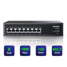 Aumox Pro SG308P 8 Port Gigabit PoE Switch NOB picture
