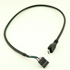 10x Micro USB 5Pin Male to Dupont 5 Pin Female Header Motherboard Adapter Cable picture
