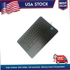 OEM HP Chromebook 11 G7 EE Genuine Palmrest Keyboard L52573-001 Tested Good picture