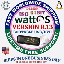 wattOS LINUX OS R.13, R.12 64BIT USB-DVD LIVE-FULL INSTALL Debian Based LXDE picture