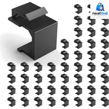 Listed Keystone Blank Insert for Keystone Wall Plate, Black 50-Pack picture