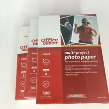 Lot Of Three Packs Of Office Depot Multi-Project Photo Paper 300 Sheets 4