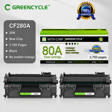 2 Pack Greencycle 80A Toner for HP CF280A Pro 400 M401dw M425dw Printer picture