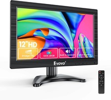 12-Inch Small CCTV Monitor 1366x768 HD Screen HDMI VGA AV BNC Input 75x75mm picture