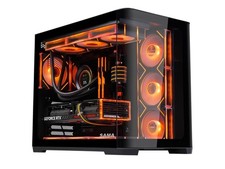 SAMA 2851 ATX Mid-Tower PC Gaming Case, High-Airflow, Sturdy Curved Tempered picture