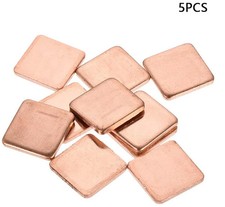 Copper Heatsink Shim 5 Pcs 0.3-2mm Thermal Pad Barrier Pure for Laptop Graphics picture