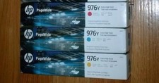 Set 3 Genuine Factory Sealed 976Y Extra Hi Yld Ink Cyan Magenta Yellow 2021-2022 picture