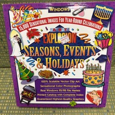 Art Explosion 15,000 Clip Art Images Seasons Events Holidays Windows 95 98 -open picture
