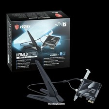 MSI HERALD BE9400 WiFi 7 PCIe Card+Bluetooth 5.4 Up to 5764 Mbps(6GHz) 5/2.4Ghz picture
