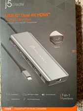 Mini Docking Station, j5create: USB-C dual HDMI 4k 10Gbps Audio & Ethernet ports picture