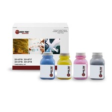 4Pk LTS 2150 CMYK HY Toner Refill Kit Compatible for Dell 2150 2155 2155MFP picture