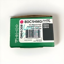 Lexmark 80C1HM0 High Yield Return Program Toner Cartridge Magenta *READ DESCRIP* picture