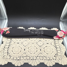 Floral Keyboard Wrist Rest Pad Psalm 46:5 