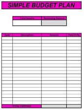 Personal Simple Budget Plan for Beginners: PDF / Spreadsheet / Both picture