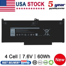 For Dell LATITUDE 7300 7400 Battery 7.6V 60Wh 5VC2M N2K62 Type MXV9V Notebook picture