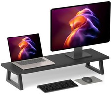 TEAMIX 31.5 inch Dual Monitor Riser, Long Black inch,  picture
