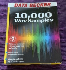 Vintage DATA BECKER 10,000 Wav Samples Music Software 9 CD-ROMS Sealed Pkg picture