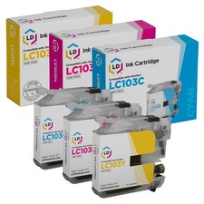 LD For Brother LC103 3pk Ink LC103C LC103M LC103Y MFC J245 J285DW J450DW picture