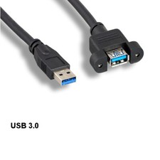 10x 1ft Panel-Mount Spuer Speed USB 3.0 Type A Extension Cable 5Gbps PC Data picture