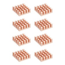 8 Pcs Copper Heatsink 15x15x5mm, Heat Sink Cooler Radiator for picture