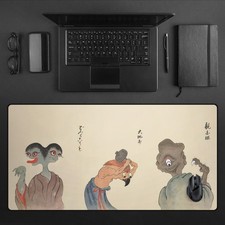 Japanese Yokai Monster Mousepad | Extended Gaming Desk Mat with Multi Demon Art picture