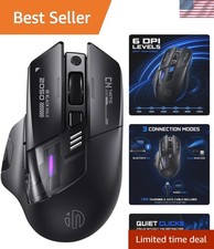 Rechargeable Wireless Gaming Mouse with 12800 DPI & RGB Lights - A9 V2 Explorer picture