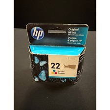 Genuine HP 22 Tri-Color Ink Cartridge C9352AN OEM Factory Sealed Exp 08/2022 New picture